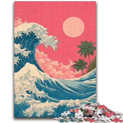 Wellen-Puzzle im japanischen Stil, 2000 Teile, für Teenager, Geschenke, Quizspiel, Wanddekoration, einzigartige Geburtstags (70x100cm) von AADSAZA