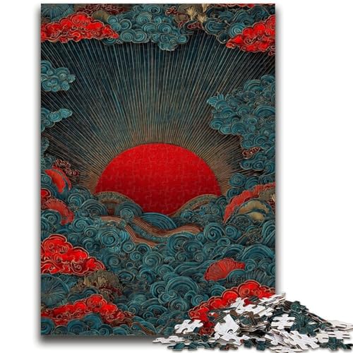 Wellen-Puzzle im japanischen Stil für Erwachsene und Teenager Puzzle, hilft dem Gehirn, süchtig machendes Spielzeug zu trainieren, um Geduld und Eltern-Kind-Interaktion zu fördern (38x26cm) von AADSAZA