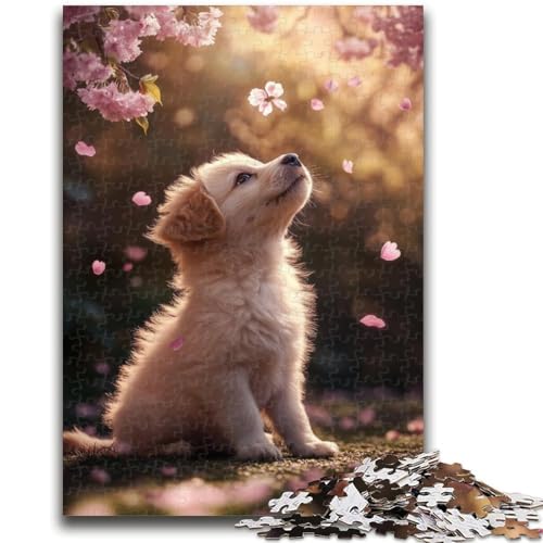 Welpen- und Schmetterlingspuzzle für Teenager, 1000-teiliges Puzzle, lustige Spiele, jedes Teil ist einzigartig – anspruchsvolles Familienspiel (38x26cm) von AADSAZA