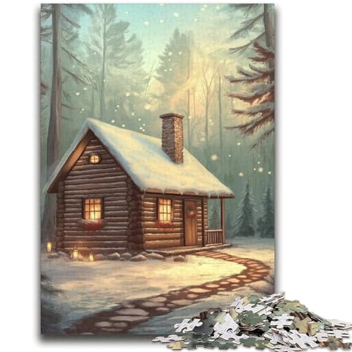 Winterhütten-Puzzle für Erwachsene, 2000-teiliges Puzzle, Denkspiel, Wanddekoration, einzigartige Geburtstags (70x100cm) von AADSAZA