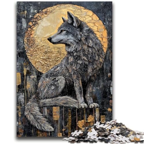 Wolf Art 1000-teiliges Puzzle für Erwachsene und Jugendliche, Spielzeug, Lernspiele, stressabbauende Wanddekoration (38x26cm) von AADSAZA
