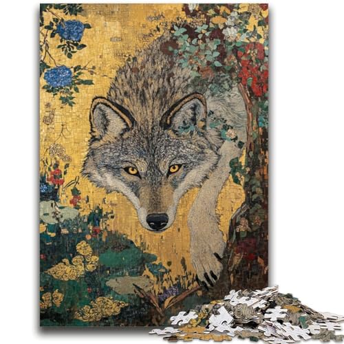 Wolf Art 1000-teiliges Puzzle für Erwachsene und Jugendliche, Spielzeug, Lernspiele, stressabbauende Wanddekoration (50x75cm) von AADSAZA