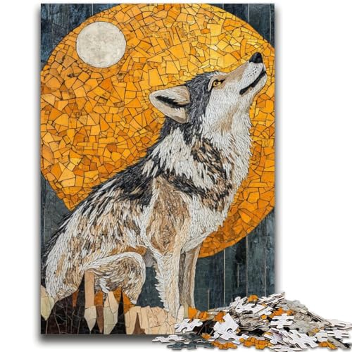 Wolf Art 1000-teiliges Puzzle für Teenager, lustige Familienspiele, ganze Familie (38x26cm) von AADSAZA