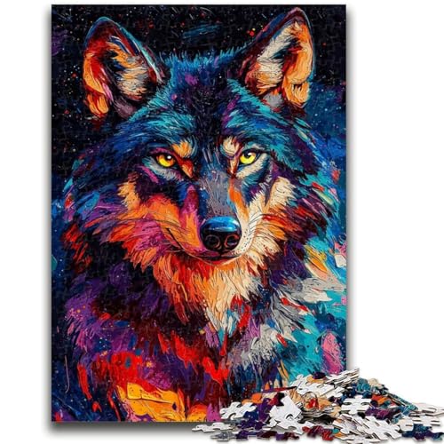 Wolf Art Puzzle 1000 Teile für Erwachsene und Jugendliche, zum Zeitvertreib zu Hause mit vollständig ineinandergreifenden, zufällig geformten Teilen (50x75cm) von AADSAZA