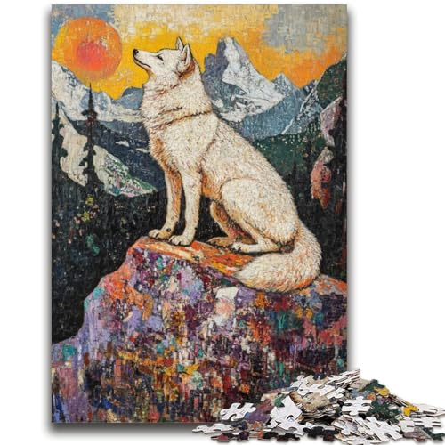 Wolf Art Puzzle 1000 Teile für Teenager, Denkspiel, Wanddekoration, einzigartige Geburtstags (38x26cm) von AADSAZA