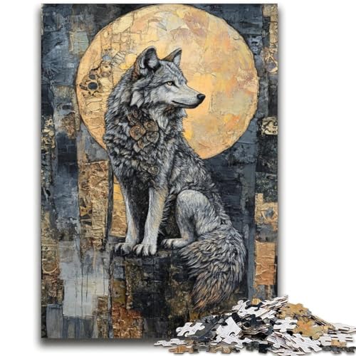 Wolf Art Puzzle für Teenager, 2000 Teile, Dekomprimierendes intellektuelles Lernspielzeug, tolle Geschenke und Spielzeuge (70x100cm) von AADSAZA