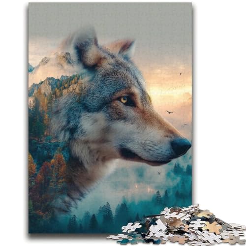 Wolf-Puzzle für Erwachsene, 2000 Teile, anspruchsvolles Spiel und Familienspiel, ganze Familie (70x100cm) von AADSAZA