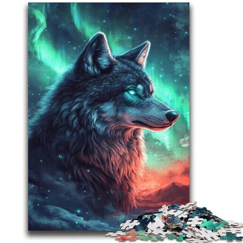 Wolf Under The Aurora Puzzle für Teenager, 2000 Teile, anspruchsvolles Spielgeschenk, ganze Familie (70x100cm) von AADSAZA