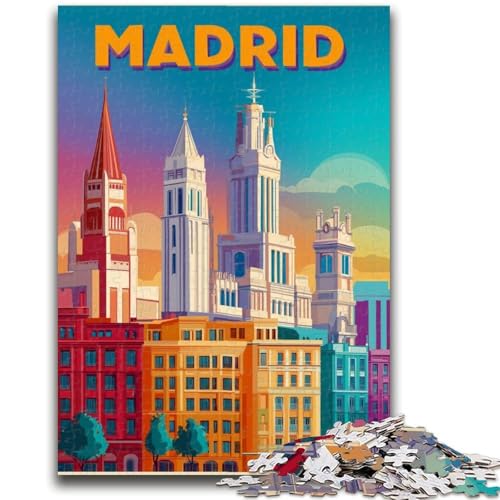 World Poster Puzzle für Erwachsene, 1000 Teile, hilft dem Gehirn, süchtig machendes Spielzeug zu trainieren, um Geduld bei der Eltern-Kind-Interaktion zu fördern (50x75cm) von AADSAZA