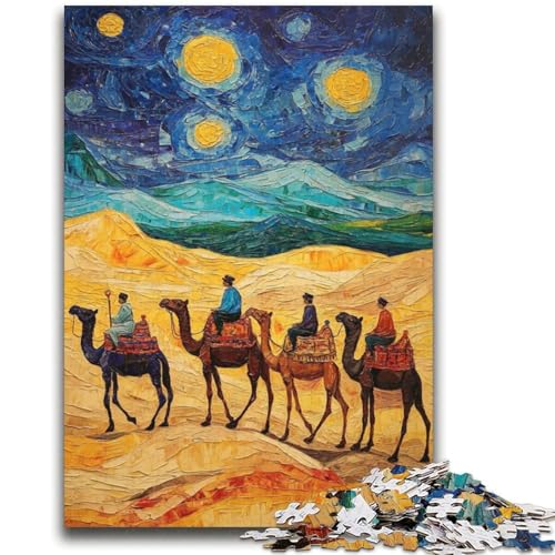 Wüstenkarawane mit Kamelen, Puzzle für Erwachsene und Jugendliche, 2000 Teile, Dekomprimierendes intellektuelles Lernspielzeug, tolle Geschenke und Spielzeuge (70x100cm) von AADSAZA