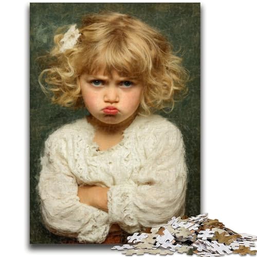 Wütendes kleines Jungen-Puzzle für Teenager, 1000 Teile, anspruchsvoll zu vervollständigen, Aber lustig und humorvoll, mit passendem Poster und Quizblatt (50x75cm) von AADSAZA