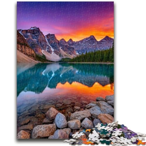 Wunderschöne Berge und Seen, 1000-teiliges Puzzle für Erwachsene, Lernspielzeug, Familienspiele, Geschenke für Freunde und Familie (38x26cm) von AADSAZA