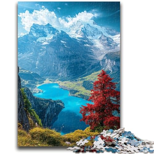 Wunderschöne Berge und Seen, 1000-teiliges Puzzle für Erwachsene und Jugendliche, Lernspiele, Wanddekoration, einzigartige Geburtstags (38x26cm) von AADSAZA