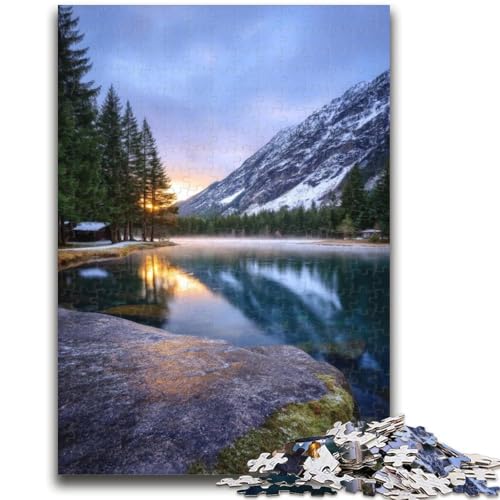 Wunderschöne Berge und Seen, 1000-teiliges Puzzle für Erwachsene und Jugendliche, Lernspiele, Wanddekoration, einzigartige Geburtstags (38x26cm) von AADSAZA