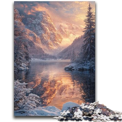 Wunderschöne Berge und Seen, 1000-teiliges Puzzle für Erwachsene und Jugendliche, Lernspielzeug, Familienspiele, Geburtstagsgeschenk, Geschenke (38x26cm) von AADSAZA