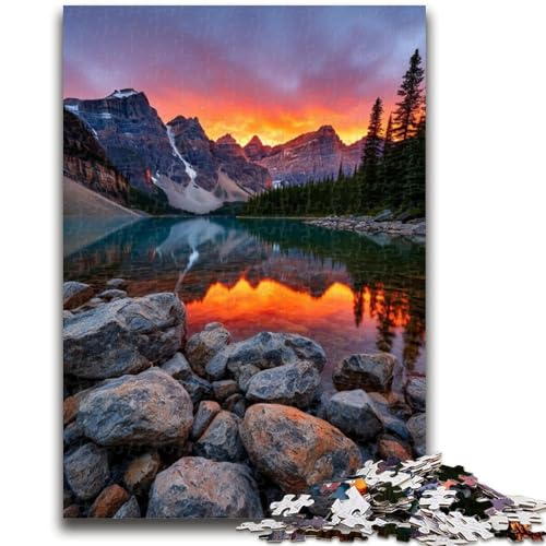 Wunderschöne Berge und Seen, 1000-teiliges Puzzle für Erwachsene und Jugendliche, Lernspielzeug, ganze Familie (38x26cm) von AADSAZA
