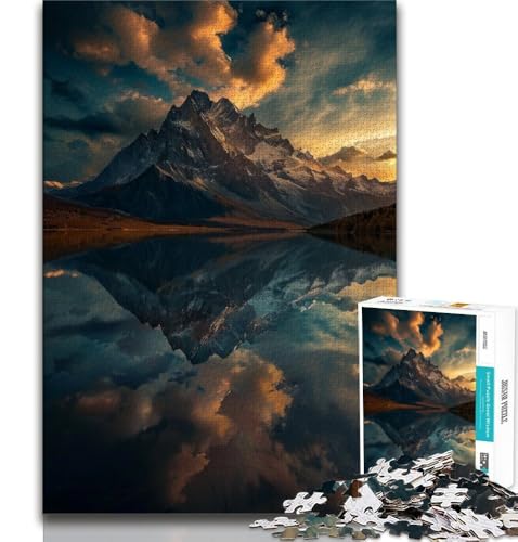 Wunderschöne Berge und Seen Puzzle 1000 Teile für Erwachsene, für Lernspiele, Herausforderungsspielzeug, ganze Familie (75x50cm) von AADSAZA