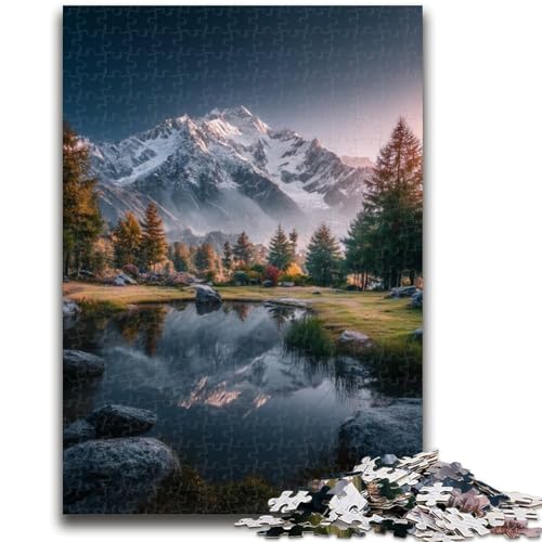 Wunderschöne Berge und Seen Puzzle 1000 Teile für Erwachsene Geschenke, für Lernspiele, Herausforderungsspielzeug, einzigartige Heimdekoration und Geschenke (38x26cm) von AADSAZA