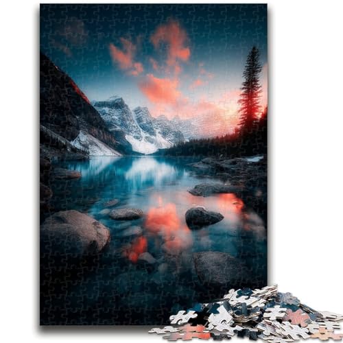 Wunderschöne Berge und Seen Puzzle für Erwachsene, 1000 Teile, anspruchsvoll zu vervollständigen, Aber lustig und humorvoll, Geburtstagsgeschenk, Geschenke, Wandkunst (50x75cm) von AADSAZA