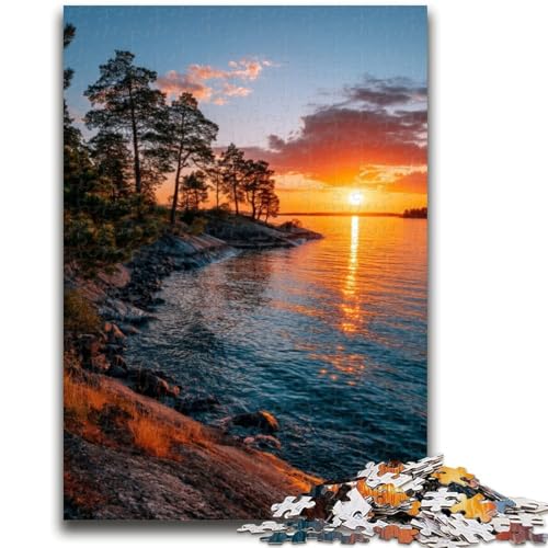 Wunderschöne Berge und Seen Puzzle für Teenager 1000 Teile, Dekomprimierendes intellektuelles Lernspielzeug Geburtstagsgeschenk, Geschenke, Wandkunst (38x26cm) von AADSAZA