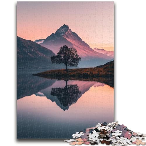 Wunderschöne Berge und Seen Puzzle für Teenager 1000 Teile, Dekomprimierendes intellektuelles Lernspielzeug Geburtstagsgeschenk, Geschenke, Wandkunst (50x75cm) von AADSAZA
