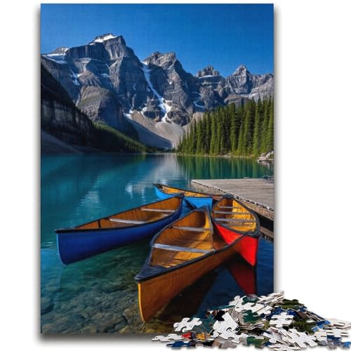 Wunderschöne Berge und Seen Puzzles für Erwachsene, Dekomprimierendes intellektuelles Lernspielzeug, Geburtstagsgeschenk, Geschenke, Wandkunst (70x100cm) von AADSAZA