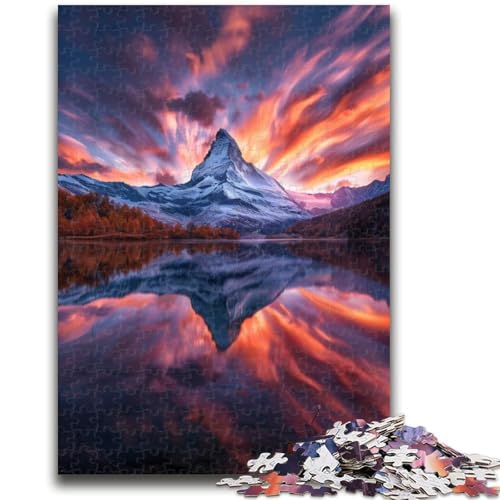Wunderschöne Berge und Seen-Puzzles für Erwachsene, entspannendes intellektuelles Lernspielzeug, Geburtstagsgeschenk, Geschenke, Wandkunst (50x75cm) von AADSAZA