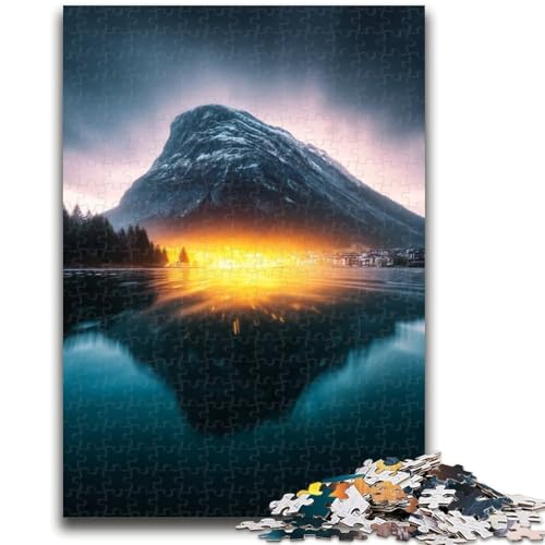 Wunderschöne Berge und Seen-Puzzles für Erwachsene, entspannendes intellektuelles Lernspielzeug, Geburtstagsgeschenk, Geschenke, Wandkunst (50x75cm) von AADSAZA