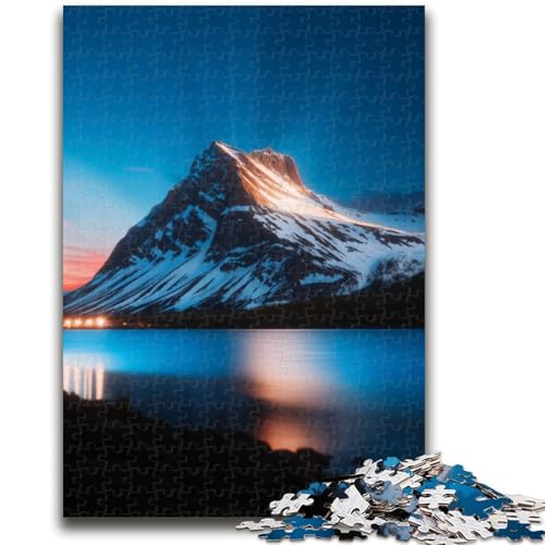 Wunderschöne Berge und Seen Puzzles für Erwachsene und Teenager, Puzzle, Dekomprimieren, intellektuelles Lernspielzeug, Wichtelgeschenke (38x26cm) von AADSAZA