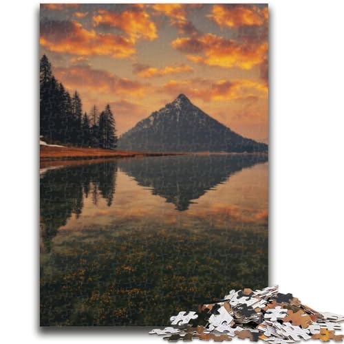 Wunderschöne Berge und Seen Puzzles für Erwachsene und Teenager, Puzzle, Dekomprimieren, intellektuelles Lernspielzeug, Wichtelgeschenke (38x26cm) von AADSAZA