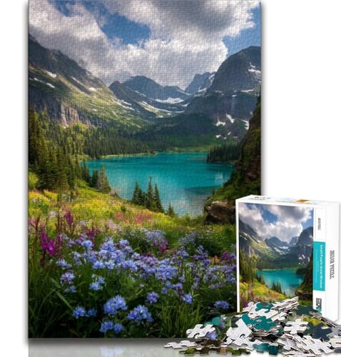 Wunderschöne Berge und Seen Puzzles für Erwachsene und Teenager, Puzzle, Spielzeug, Lernspiele, stressabbauende Wanddekoration (75x50cm) von AADSAZA