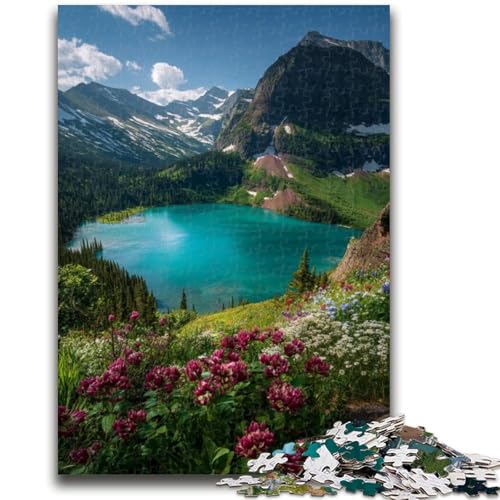 Wunderschöne Berge und Seen-Puzzles für Teenager, 1000 Teile, Stressabbau, schwierige Herausforderung, einzigartige Heimdekoration und Geschenke (50x75cm) von AADSAZA