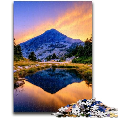 Wunderschöne Berge und Seen-Puzzles für Teenager, 1000 Teile, Stressabbau, schwierige Herausforderung, einzigartige Heimdekoration und Geschenke (50x75cm) von AADSAZA