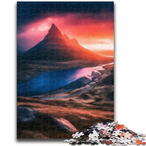 Wunderschöne Berge und Seen-Puzzles für Teenager, 1000 Teile, Zeitvertreib zu Hause mit vollständig ineinandergreifenden, zufällig geformten Teilen (38x26cm) von AADSAZA