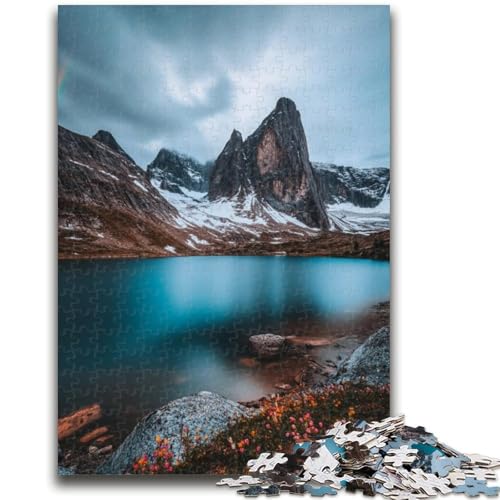 Wunderschöne Puzzles mit Bergen und Seen für Teenager, anspruchsvoll, Aber unterhaltsam und humorvoll, mit passendem Poster und Quizblatt (38x26cm) von AADSAZA