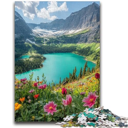 Wunderschönes 1000-teiliges Puzzle mit Bergen und Seen für Erwachsene und Jugendliche, Lernspielzeug, ganze Familie (50x75cm) von AADSAZA