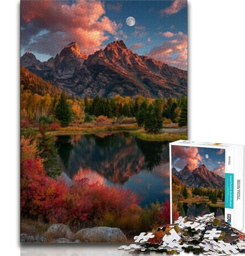 Wunderschönes Bergfluss-Puzzle mit 1000 Teilen für Teenager, als Lernspiel, als Herausforderungsspielzeug, ganze Familie (75x50cm) von AADSAZA