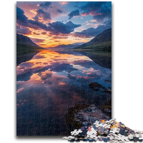 Wunderschönes Puzzle mit Bergen und Seen, 1000 Teile, Geschenk für Erwachsene, anspruchsvolles Spiel und Familienspiel, ganze Familie (50x75cm) von AADSAZA