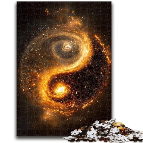 Yin- und Yang-Puzzle für Erwachsene, 1000 Teile, Lernspielzeug, Familienspiele mit passendem Poster und Quizblatt (38x26cm) von AADSAZA