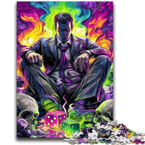Zauberer-Puzzle für Erwachsene, 1000 Teile, anspruchsvolles Spiel und Familienspiel, Wanddekoration, einzigartige Geburtstags (38x26cm) von AADSAZA