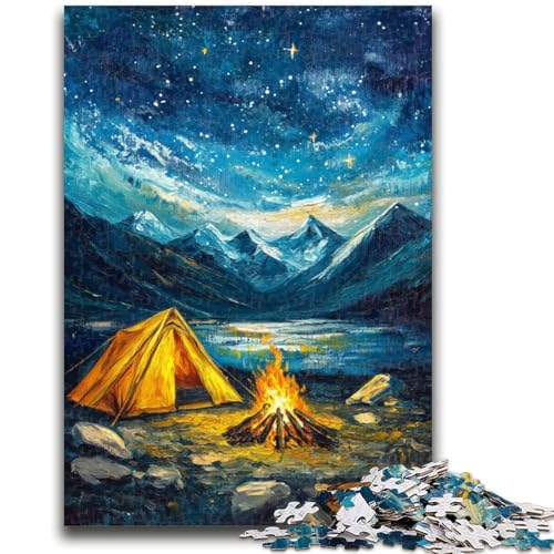 Zelt unter dem Nachthimmel, Puzzles für Teenager, 1000 Teile, lustige Spiele, jedes Teil ist einzigartig – anspruchsvolles Familienspiel (50x75cm) von AADSAZA