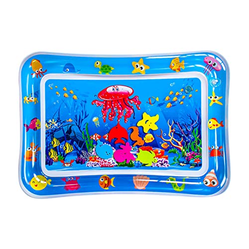 AAFGVC Ozean-Thema Baby Krabbelspielzeug, Baby Krabbelmatte Kühlwassermatte, Kühlwassermatte, Sommer aufblasbare sensorische Wasserspielmatte, interaktives Spielzeug (Oktopus) von AAFGVC