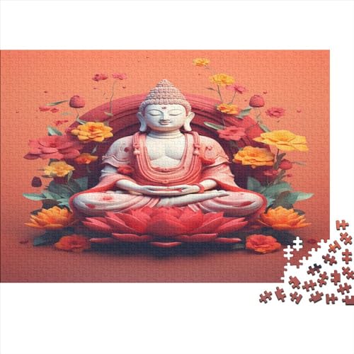 1000 Teile Puzzle Sakyamuni Buddha Puzzles für Erwachsene Statue des Buddha Holzbrettpuzzles Herausforderndes Spiel 1000 Teile (75 x 50 cm) von AAHARYA