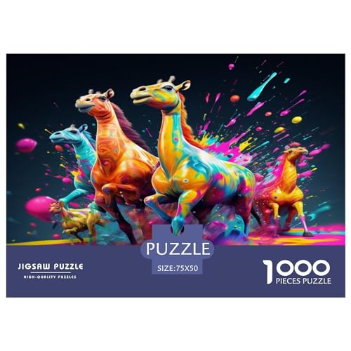 1000 Teile Puzzle für Erwachsene Viele fröhliche Puzzlesets für Familien Holzpuzzles Brain Challenge Puzzle 1000 Teile (75 x 50 cm) von AAHARYA