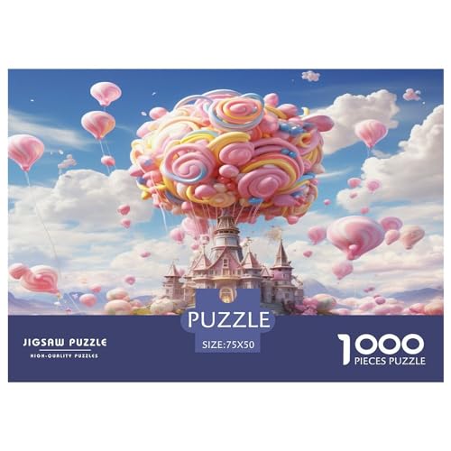 1000 Teile Puzzle mit bunten Luftballons für Erwachsene und Kinder, kreatives rechteckiges Puzzle, Holzpuzzle, lustiges Lernspielzeug, 1000 Teile (75 x 50 cm) von AAHARYA