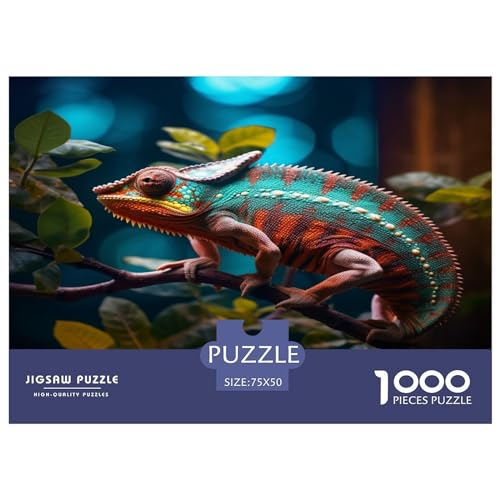 1000 Teile kreative Puzzles, Chamäleons, rechteckiges Puzzle, Lernspielzeug, Geschenk für Kinder und Erwachsene, 1000 Teile (75 x 50 cm) von AAHARYA