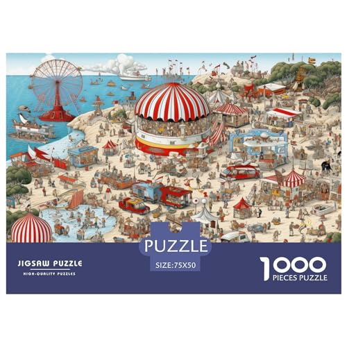 1000-teiliges Puzzle Waldo_Style_Book für Erwachsene Kinder Holzpuzzle Lernspielzeug 1000 Stück (75 x 50 cm) von AAHARYA