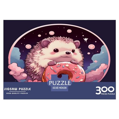 300 Teile kreatives Puzzle, Igel-Puzzle, rechteckiges Puzzle, Lernspielzeug, Geschenk für Kinder und Erwachsene, 300 Teile (40 x 28 cm) von AAHARYA