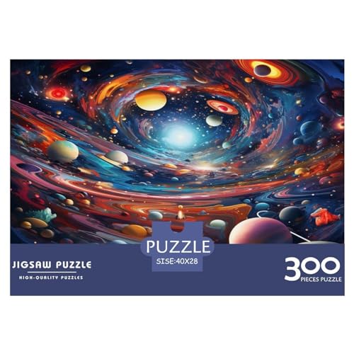 300-teiliges Planets_Weave-Puzzle für Erwachsene Universe_Galaxies-Puzzle für Erwachsene Holzpuzzles Familienunterhaltungsspielzeug 300 Stück (40 x 28 cm) von AAHARYA