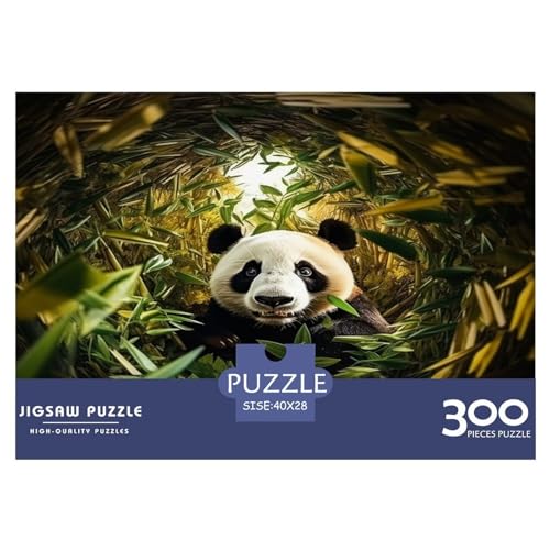 300-teiliges Puzzle für Erwachsene, Riesenpanda-Puzzlesets für die Familie, Holzpuzzle, Brain Challenge-Puzzle, 300 Teile (40 x 28 cm) von AAHARYA